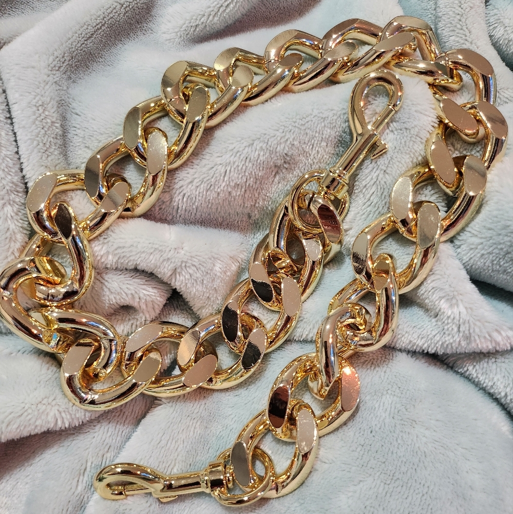 0022. New chunky goldtone bag chain